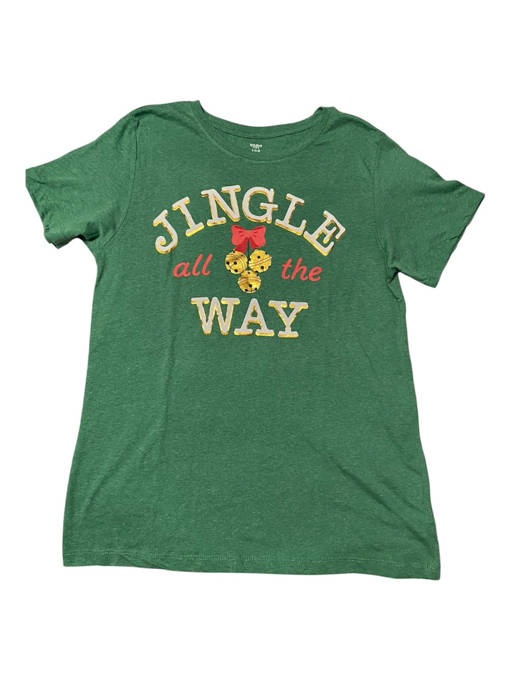 Holiday Time Green 'Jingle All The Way' Short Sleeve Tee